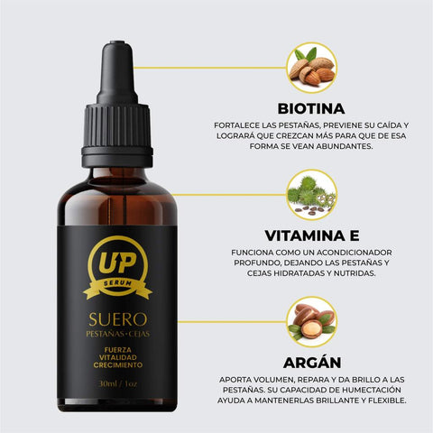 Serum Up® Alargamiento de pestañas y cejas